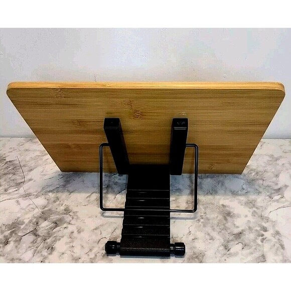Readaeer Bamboo Book Lifting Wooden Portable Reading Stand Elderly Disabled - Picture 2 of 2